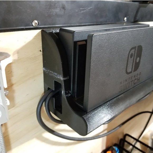 Nintendo Switch Wall Mount Thick Durable Rigid Plastic Snug Console Fit Shelf - Picture 5 of 9